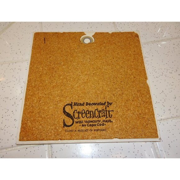 Vintage Screencraft Canada Goose Tile Howard art trivet Canadian Geese - Picture 9 of 10